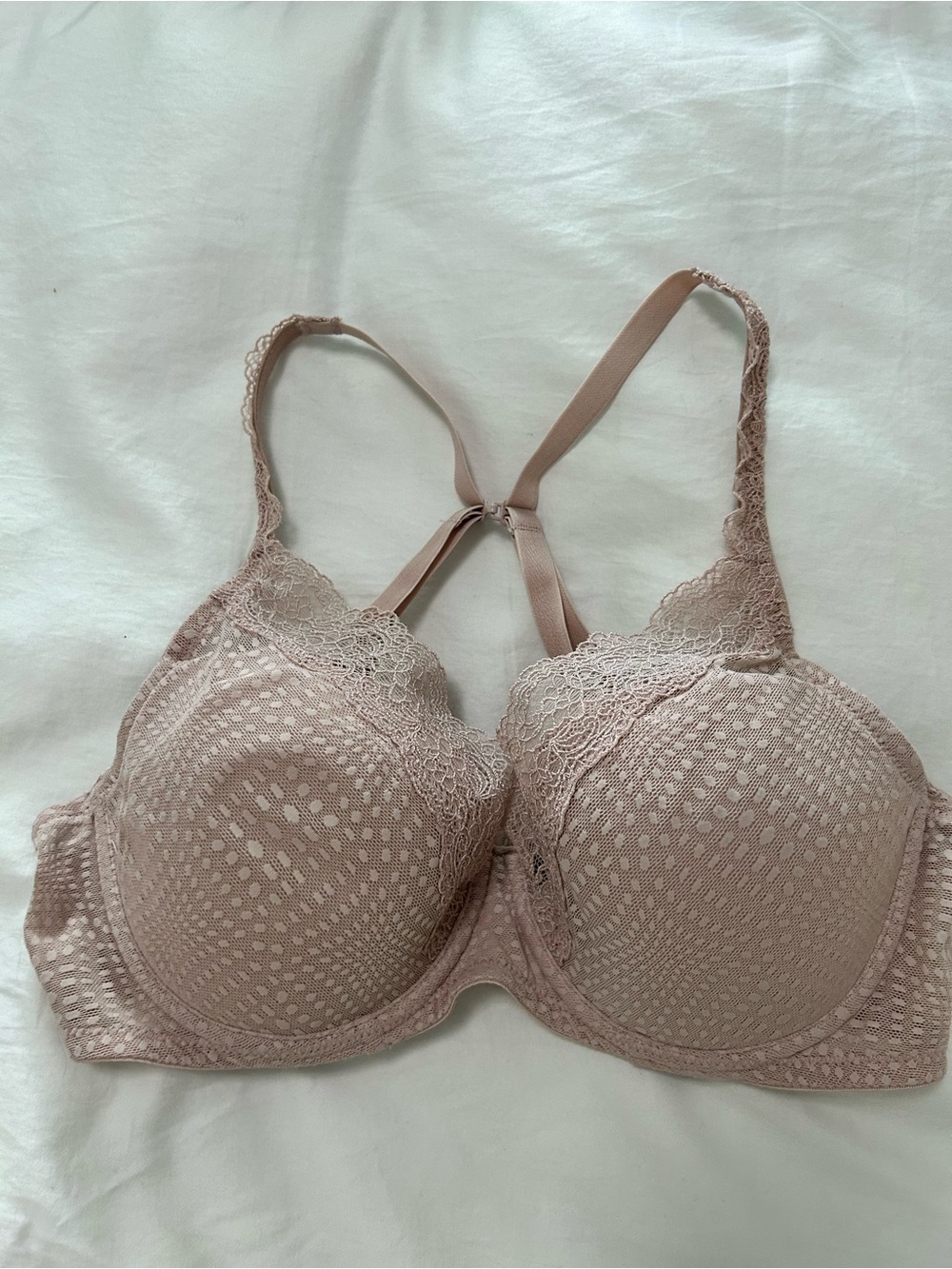 Natori Lace Underwire Bra in Dusty Rose - Optional Cross Back